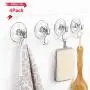 Suction Hooks LUXEAR Vacuum Suction Cup Hook 4 Pack New Design Towel Hooks for Bathroom Kitchen Hook Hangers for Home Removable Wall Vacuum Hook Holder for Smooth Tile Glass and Mirror