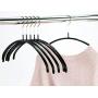MAWA by Reston Lloyd Euro Series Non-Slip Space Saving Clothes Hanger for Shirts & Dresses, Style 40/P, Set of 10, Black