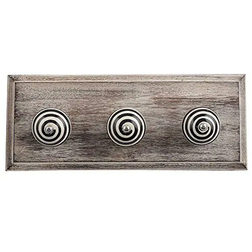 Indianshelf Handmade 1 Artistic Vintage Cream Wooden Strip Coat Hooks Hangers/Hooks for Hanging Indianshelf Handmade 1 Artistic Vintage Cream Wooden Strip Coat Hooks Hangers/Hooks for Hanging