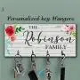 Personalized Decorative Floral key holder for wall Storage Hook key Organizer wall Great housewarming gifts Dog leash rack Christmas gifts for new homeowner Apartment warming gift Multi key hanger Personalized Decorative Floral key holder for wall Storage Hook key Organizer wall Great housewarming gifts Dog leash rack Christmas gifts for new homeowner Apartment warming gift Multi key hanger