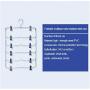 Heavy Duty 6 Tiers Metal Racks Skirt Pants Clothes Hanger Metal Foldable Wardrobe Storage Household Organizer Drying Hanger 4pcs Random Color