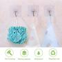 Adhesive Wall Hooks, AUSTOR 16 Pack Nail Free Wall Hooks Heavy Duty Transparent Hooks for Kitchen Bathroom Door Ceiling Hanger 22 Pound/10 KG, 7.2cm x 7.2cm