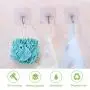 Adhesive Wall Hooks, AUSTOR 16 Pack Nail Free Wall Hooks Heavy Duty Transparent Hooks for Kitchen Bathroom Door Ceiling Hanger 22 Pound/10 KG, 7.2cm x 7.2cm Adhesive Wall Hooks, AUSTOR 16 Pack Nail Free Wall Hooks Heavy Duty Transparent Hooks for Kitchen Bathroom Door Ceiling Hanger 22 Pound/10 KG, 7.2cm x 7.2cm