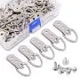 Rustark 60-Pcs Heavy Duty D Ring Picture Hangers Double Hole with Screws for Home Decoration Picture Hanging Solutions. Rustark 60-Pcs Heavy Duty D Ring Picture Hangers Double Hole with Screws for Home Decoration Picture Hanging Solutions.