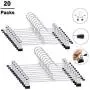 Aokilom Trousers Pants Hangers,20 Pack Strong Chrome Metal Clothes Coat Skirt Hangers with Adjustment Non-Slip Clips,Heavy Duty Durable Space Saving,Silver Aokilom Trousers Pants Hangers,20 Pack Strong Chrome Metal Clothes Coat Skirt Hangers with Adjustment Non-Slip Clips,Heavy Duty Durable Space Saving,Silver