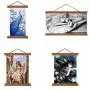 MYSNKU Magnetic Poster Hanger Frame, Creative DIY Light Wood Custom Frame Hanger for Poster Picture Artwork Canvas Hanging 30 cm(Brown, 30 cm)