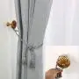 uxcell Curtain Tieback Hooks Metal Vintage Tassel Drapery Holder Window Holdbacks Wall Hooks Clothes Hanger Gold Tone 2pcs