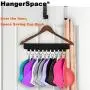 HangerSpace Cap Organizer Hanger, 10 Clips Baseball Cap Holder Portable Travel Clothes Hanger Hat Rack with Mini Front Door Hanger HangerSpace Cap Organizer Hanger, 10 Clips Baseball Cap Holder Portable Travel Clothes Hanger Hat Rack with Mini Front Door Hanger
