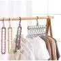 10pcs Random Color Multi-Port Support Circle Clothes Hanger Clothes Drying Rack Multifunction Plastic Scarf Clothes Hangers Hangers Storage Racks