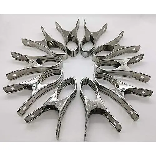 10 Packs Stainless Steel Clip Quilt Clothespins Peg Windproof Clips Clothes Pin Hanger for Lounge Cruise Pool Boat Blanket 10 Packs Stainless Steel Clip Quilt Clothespins Peg Windproof Clips Clothes Pin Hanger for Lounge Cruise Pool Boat Blanket