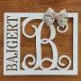 Last Name Door Hanging - Family Monogram Door Hanger - Housewarming Gift - Wood Square Door Hanger - Wedding Gift - Wooden Door Decor