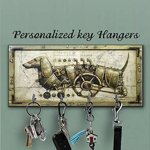 Steampunk key holder and Dog Leash hanger for wall, Dachshund lovers Key Hanger, New home Gift, Dog lover Gift, Wall Key Rack, Organizer hallway, Steampunk wall key rack, Dog Leash Hook, Wedding Gift Steampunk key holder and Dog Leash hanger for wall, Dachshund lovers Key Hanger, New home Gift, Dog lover Gift, Wall Key Rack, Organizer hallway, Steampunk wall key rack, Dog Leash Hook, Wedding Gift