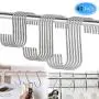 EAONE 40 Pack S Shaped Hooks 3 Sizes, Heavy Duty Stainless Steel S Hooks Rack Hangers for Hanging Kitchenware Pan Pots Utensils Clothes Bags Towels Plants, Silver EAONE 40 Pack S Shaped Hooks 3 Sizes, Heavy Duty Stainless Steel S Hooks Rack Hangers for Hanging Kitchenware Pan Pots Utensils Clothes Bags Towels Plants, Silver
