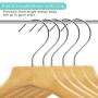 Perfecasa Svelte Series Wooden Hangers 10 Pack, Suit Hangers, Coat hangers (Natrual)
