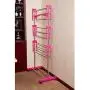 Dporticus Clothes Drying Compact Dryer Hanger Compact Storage Steel with Wings Shape Hanging Rods Pink