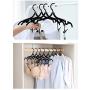 muyan 10PCS Travel Hangers, Ultra-Light Portable Folding Clothes Rack, can Help You Save Space in The Home and Travel use, Non-Slip Design is Convenient for Drying Various Clothes. (newblack)