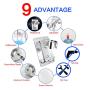 Strong Adhesive Shower Head Holder CACASO Adjustable Shower Wand Holder,Handheld Shower Head Wall Mount Bracket With 2 Hanger Hooks,Showerhead &Bidet Sprayer Bracket Better than Suction Cups