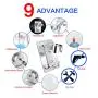 Strong Adhesive Shower Head Holder CACASO Adjustable Shower Wand Holder,Handheld Shower Head Wall Mount Bracket With 2 Hanger Hooks,Showerhead &Bidet Sprayer Bracket Better than Suction Cups