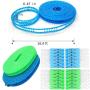 Foshine Clotheslines 2 Pack Clothesline Clothes with 24 pcs Clips Drying Rope Portable Windproof Travel Clothesline for Indoor Outdoor Laundry Perfect Windproof Clothes Line, Hanger for Camping Home