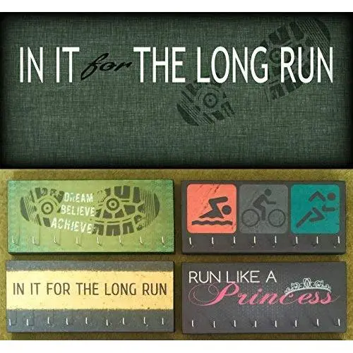 Race Medal Holder/Athletic Medal Hanger - IN IT FOR THE LONG RUN. Wood Wall Mounted Medal Organizer. CUSTOMIZATION Available Race Medal Holder/Athletic Medal Hanger - IN IT FOR THE LONG RUN. Wood Wall Mounted Medal Organizer. CUSTOMIZATION Available