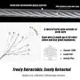 YAXI Retractable Clothesline Outdoor Indoor Rope Telescopic Stainless String Invisible Clothesline Laundry Hangers Wall Drying Rack4.2MWhite
