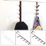 Multifunctional Door Hanger Hook Home Clothes Storage Holder Towel Hanging Rack - Coffee Qsbai