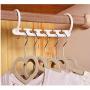 10PC 5 Hole Space Wonder Magic Hanger Clothes Space Saver Wonder Magic Clothes Hanger Hook