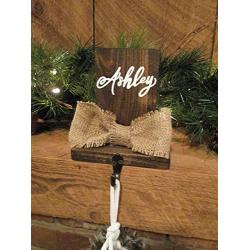 Christmas home decor - personalized stocking hanger - CUSTOMIZED COLORS! - custom holiday decor - mantel stocking labels - stocking holders