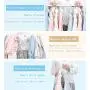 Areskey 2 Pack 8 in 1 Foldable Travel Home Camping Hangers,Space Saving Clothes Hangers,Multi-Function Folding Magic Clothes Hangers (White)