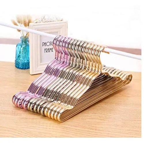 10pcs Random Color 42cm Clothes Hanger Durable Antideformation Non-Slip Aluminium Alloy Closet Adult Skirt Dress Towel Storage Hangers 10pcs Random Color 42cm Clothes Hanger Durable Antideformation Non-Slip Aluminium Alloy Closet Adult Skirt Dress Towel Storage Hangers