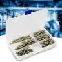 Dowel Screw, 90pcs M6 Iron Dowel Screw Woodworking Furniture Connector Double Ended Screw Hanger Bolt with Plastic Box Dowel Screw, 90pcs M6 Iron Dowel Screw Woodworking Furniture Connector Double Ended Screw Hanger Bolt with Plastic Box