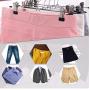 10pcs Stainless Steel Trousers Rack Clip Metal Anti-Slip Clothespin Wardrobe Pants Clamp Clothes Hanger for Balcony Decoration