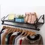 coat rack Wrought iron coat rack wall mounted wall coat hanger black coat rack clothes display rack (Size : 60cm) coat rack Wrought iron coat rack wall mounted wall coat hanger black coat rack clothes display rack (Size : 60cm)