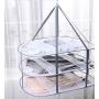 PRO+ 3-Tier Folded Mesh Clothes Hanging Dryer T-Shirt/Sweater/Bra Drying Rack