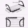AUSUKY Home Clothes Shoes Drying Rack Laundry Stand Folding Hanger Dryer Storage Portable Stainless Steel Drying Rack