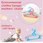 10pcs Random Color Adjustable Clothes Hanger Rack Plastic Towel Display Hanger for Baby Adults Children Kids Clothing Drying Rack Hanging