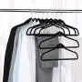 Adealink 10Pcs Non Slip Velvet Suit Clothes Hangers Wardrobe Home Organizer