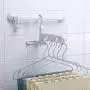 TOPINCN Clothes Hanger PP Portable Folding Hanger Clothes Drying Rack Organizer with 5 Hooks Rotated 360 Degrees for Household Clothes Storage 5kg