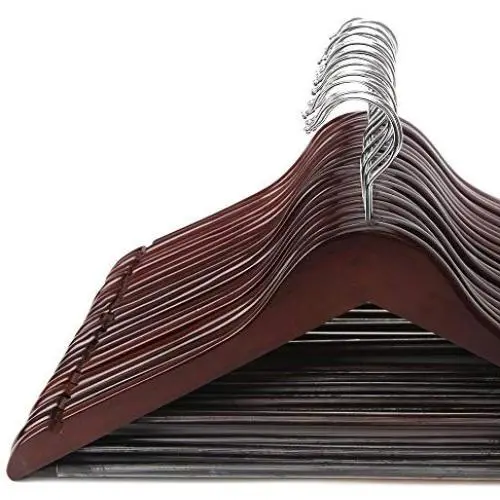 StorageWorks 20-Pack High Grade Solid Wooden Suit Hangers, Men Women Hangers for Shelves Office, Retro Finish StorageWorks 20-Pack High Grade Solid Wooden Suit Hangers, Men Women Hangers for Shelves Office, Retro Finish
