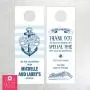Cruise Ship Anchor Shhh Do Not Disturb Wedding Door Hangers (Sets of 10)