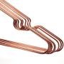 KOOBAY Top 17" Rose Copper Gold Shiny Steel Wire Clothes Hanger Non Slip Shoulders for Shirts,Coat,Slacks Storage & Display (10 Ps/Lot)