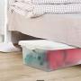 Wekiog Versatile Storage Organizer Plastic Bins with Lids, White 2 Packs, 14 Quart.