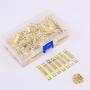 Rustark 120Pcs Golden Stainless Steel Sawtooth Picture Hangers Frame Hanging Hangers Double Hole with Screws for Picture Painting Frame Cross-stitch Rustark 120Pcs Golden Stainless Steel Sawtooth Picture Hangers Frame Hanging Hangers Double Hole with Screws for Picture Painting Frame Cross-stitch