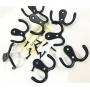 20 Pieces Double Prong Robe Hook Rustic Hooks Retro Cloth Hanger Coat Hanger Wall Mounted Hook with 44 Pieces Screws (Black color) 20 Pieces Double Prong Robe Hook Rustic Hooks Retro Cloth Hanger Coat Hanger Wall Mounted Hook with 44 Pieces Screws (Black color)