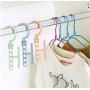 10pcs Random Color Coat Hangers for Clothes Creative Rotating Handle 5-Hole Windproof Hook Baby Wardrobe