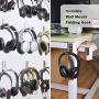 M-TOP Headphone Holder Wall Mounted Coat Hanging Hooks Aluminum Alloy Foldable Towel Hanger Waterproof Retractable Hanger Holder Clothes Hanger for Bathroom Kitchen Garage Home,Gold,4packs