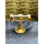 Lucite Robe Hook - Brass Double Hook - Towel Hook - Jacket Hook - Kitchen Fixture - Bathroom Hooks -Modern Wall Hooks