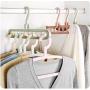 Magic Organizer Clothes Hanger Holder Garment Drying Rack Storage Closet Hook Slide Wardrobe Multi-Functional Clothing Hangers 10pcs Random Color
