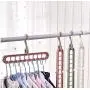 10pcs Random Color Clothes Hanger Nine-Hole Multi-Function Magic Hanger Multi-Port Support Home Bedroom Storage Holder Plastic Clothes Hangers 10pcs Random Color Clothes Hanger Nine-Hole Multi-Function Magic Hanger Multi-Port Support Home Bedroom Storage Holder Plastic Clothes Hangers