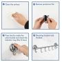 Suction Cup Towel Bar Self-Adhesive Rail Holder Shower Utensil Hook Wall Mounted for Bathroom Kitchen